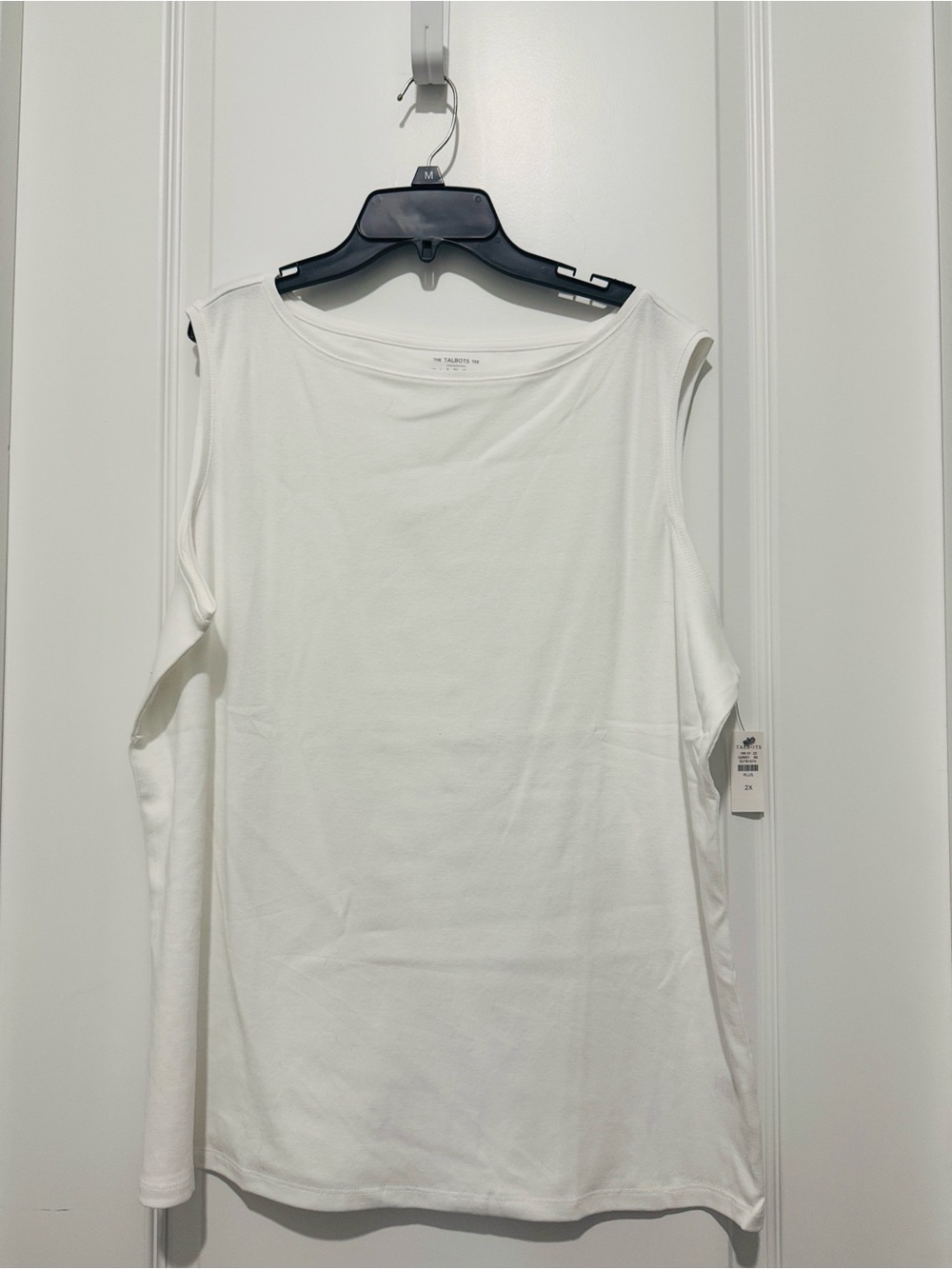 Talbots White Sleeveless Knit Tank Top 2x NWT